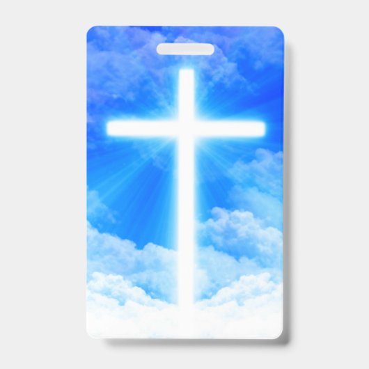 Kruis van Licht Jezus Christus Christelijk Badge (Voorkant)