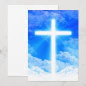 Kruis van Licht Jezus Christus  Christelijk Bedankkaart (Voorkant / Achterkant)