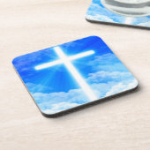 Kruis van Licht Jezus Christus  Christelijk Bier Onderzetter (Linkerzijde)