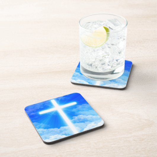 Kruis van Licht Jezus Christus  Christelijk Bier Onderzetter (Rechterzijde)