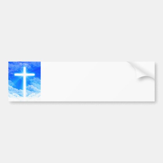 Kruis van Licht Jezus Christus Christelijk Bumpersticker (Voorkant)