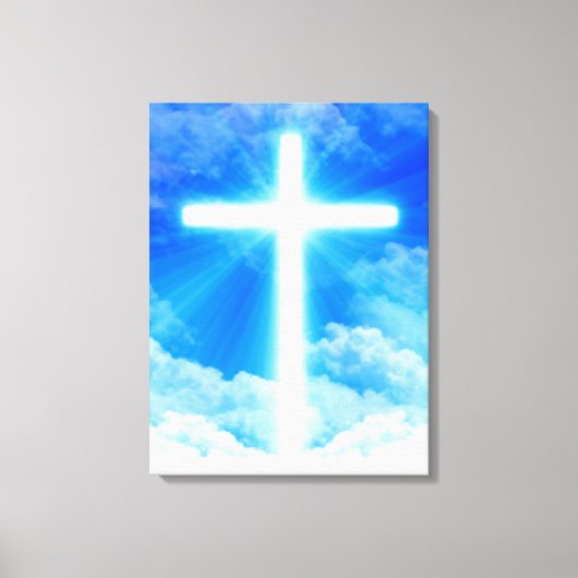 Kruis van Licht Jezus Christus Christelijk Canvas Afdruk (Voorkant)