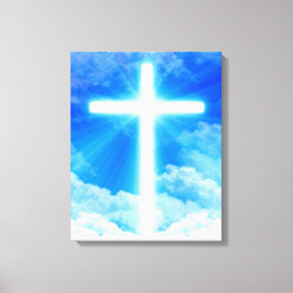 Kruis van Licht Jezus Christus Christelijk Canvas Afdruk