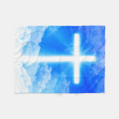 Kruis van Licht Jezus Christus  Christelijk Fleece Deken (Voorkant (Horizontaal))