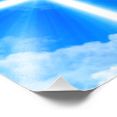 Kruis van Licht Jezus Christus  Christelijk Foto Afdruk (Hoek)