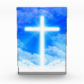 Kruis van Licht Jezus Christus  Christelijk Fotoblokken (Voorkant)