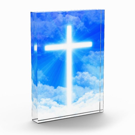 Kruis van Licht Jezus Christus  Christelijk Fotoblokken (Links)