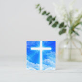 Kruis van Licht Jezus Christus  Christelijk Informatiekaartje (Staand voorkant)