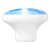 Kruis van Licht Jezus Christus  Christelijk Keramische Knop (Zijkant)