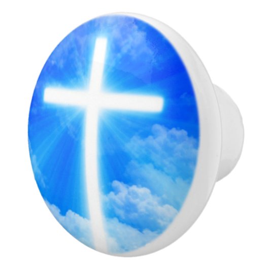 Kruis van Licht Jezus Christus Christelijk Keramische Knop (Rechts)