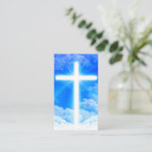 Kruis van Licht Jezus Christus Christelijk Kortingskaartje (Staand voorkant)