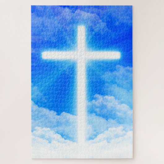 Kruis van Licht Jezus Christus Christelijk Legpuzzel (Verticaal)