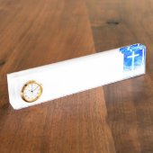 Kruis van Licht Jezus Christus  Christelijk Naambordje (Zijkant)