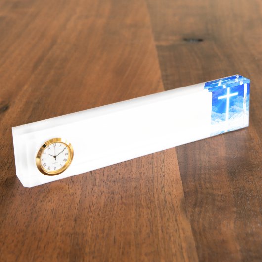 Kruis van Licht Jezus Christus  Christelijk Naambordje (Zijkant)