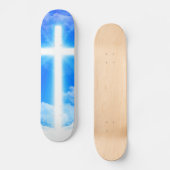 Kruis van Licht Jezus Christus  Christelijk Persoonlijk Skateboard (Voorkant)