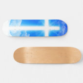 Kruis van Licht Jezus Christus Christelijk Persoonlijk Skateboard (Horizontaal)