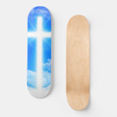 Kruis van Licht Jezus Christus Christelijk Persoonlijk Skateboard (Voorkant)