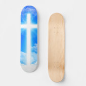 Kruis van Licht Jezus Christus  Christelijk Persoonlijk Skateboard (Voorkant)