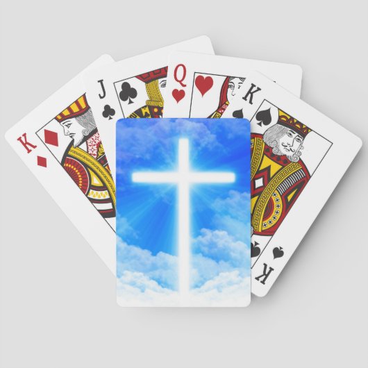 Kruis van Licht Jezus Christus  Christelijk Pokerkaarten (Achterkant)
