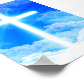 Kruis van Licht Jezus Christus  Christelijk Poster (Hoek)