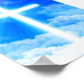 Kruis van Licht Jezus Christus  Christelijk Poster (Hoek)