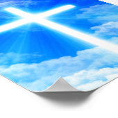 Kruis van Licht Jezus Christus  Christelijk Poster (Hoek)