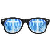 Kruis van Licht Jezus Christus Christelijk Retro Zonnebril (Voorkant)