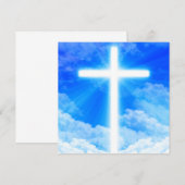 Kruis van Licht Jezus Christus Christelijk Save The Date (Voorkant / Achterkant)
