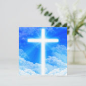 Kruis van Licht Jezus Christus Christelijk Save The Date (Staand voorkant)