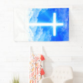 Kruis van Licht Jezus Christus  Christelijk Spandoek (Insitu)