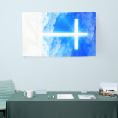 Kruis van Licht Jezus Christus  Christelijk Spandoek (Beurs)