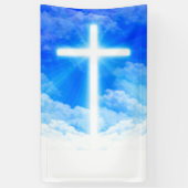 Kruis van Licht Jezus Christus  Christelijk Spandoek (Verticaal)