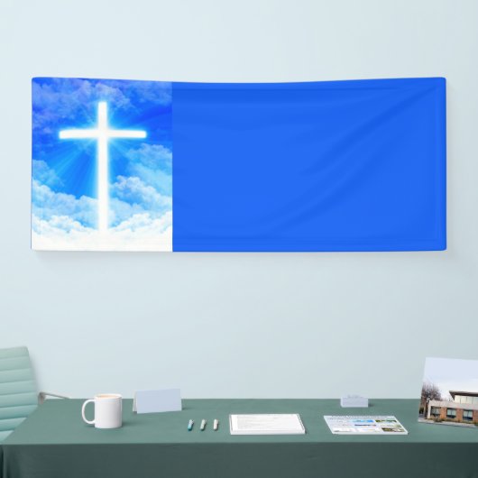 Kruis van Licht Jezus Christus  Christelijk Spandoek (Beurs)