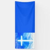 Kruis van Licht Jezus Christus  Christelijk Spandoek (Verticaal)