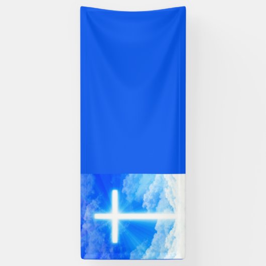 Kruis van Licht Jezus Christus  Christelijk Spandoek (Verticaal)