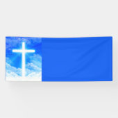 Kruis van Licht Jezus Christus Christelijk Spandoek (Horizontaal)