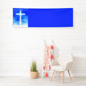 Kruis van Licht Jezus Christus Christelijk Spandoek (Insitu)