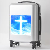 Kruis van Licht Jezus Christus  Christelijk Sticker (Koffer)
