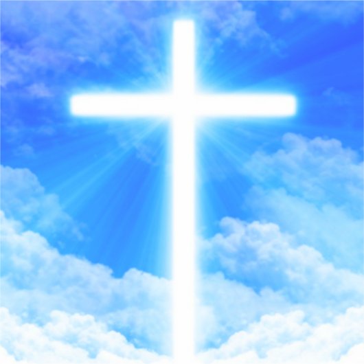 Kruis van Licht Jezus Christus  Christelijk Sticker (Voorkant)