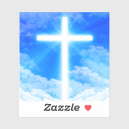 Kruis van Licht Jezus Christus  Christelijk Sticker