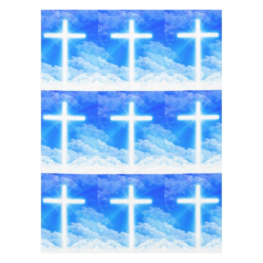 Kruis van Licht Jezus Christus Christelijk Tafelkleed (Voorkant)