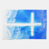 Kruis van Licht Jezus Christus Christelijk Theedoek (Horizontaal)