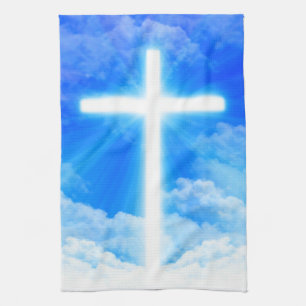 Kruis van Licht Jezus Christus Christelijk Theedoek