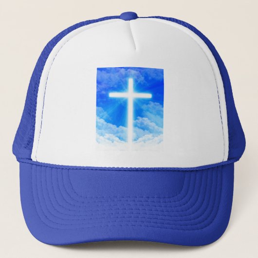 Kruis van Licht Jezus Christus  Christelijk Trucker Pet (Voorkant)