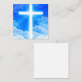 Kruis van Licht Jezus Christus Christelijk Vierkante Visitekaartje (Voorkant / Achterkant)