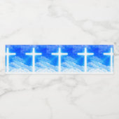 Kruis van Licht Jezus Christus Christelijk Waterfles Etiket (Enkel label)