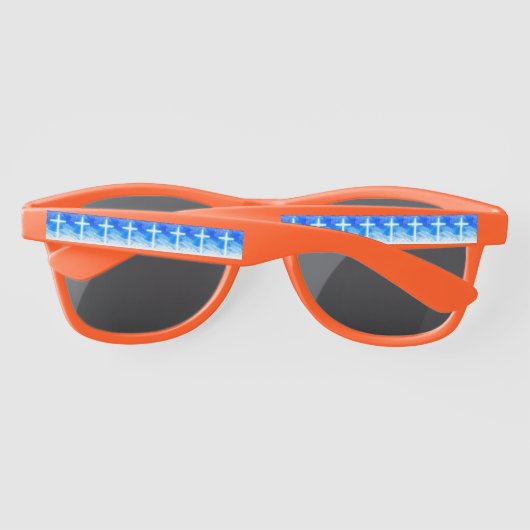 Kruis van Licht Jezus Christus  Christelijk Zonnebrillen (Achterkant)