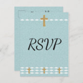 Kruis van Lichte Jezus Christus RSVP Uitnodiging Briefkaart (Voorkant / Achterkant)