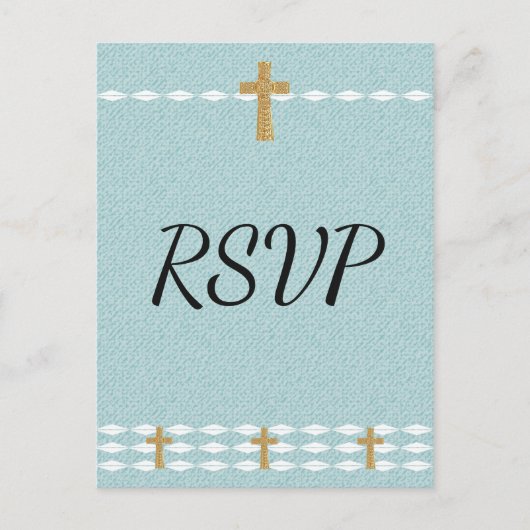 Kruis van Lichte Jezus Christus RSVP Uitnodiging Briefkaart (Voorkant)