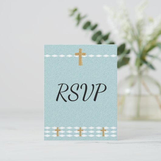 Kruis van Lichte Jezus Christus RSVP Uitnodiging Briefkaart (Staand voorkant)